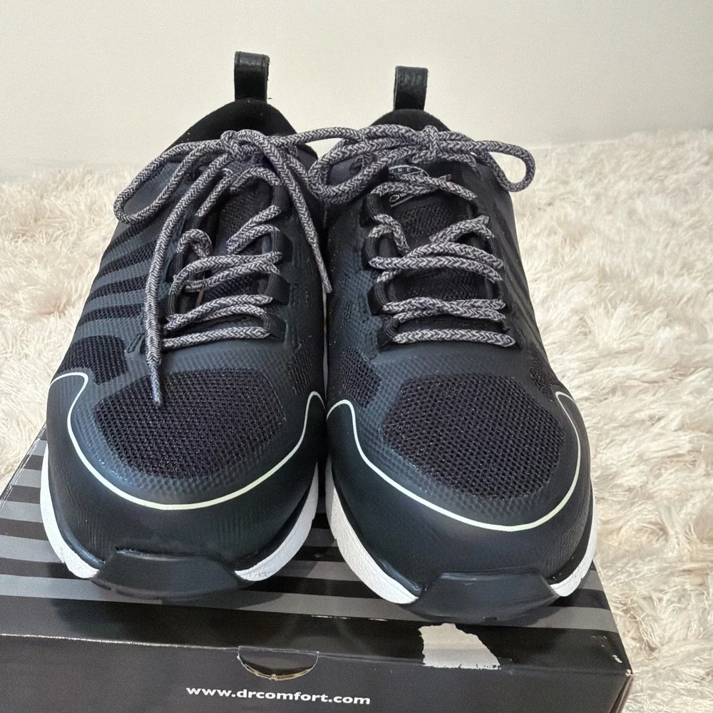 Dr. Comfort Grace Women's Athletic Black Shoes #11310 Size 10.5 XW Comfort Arch